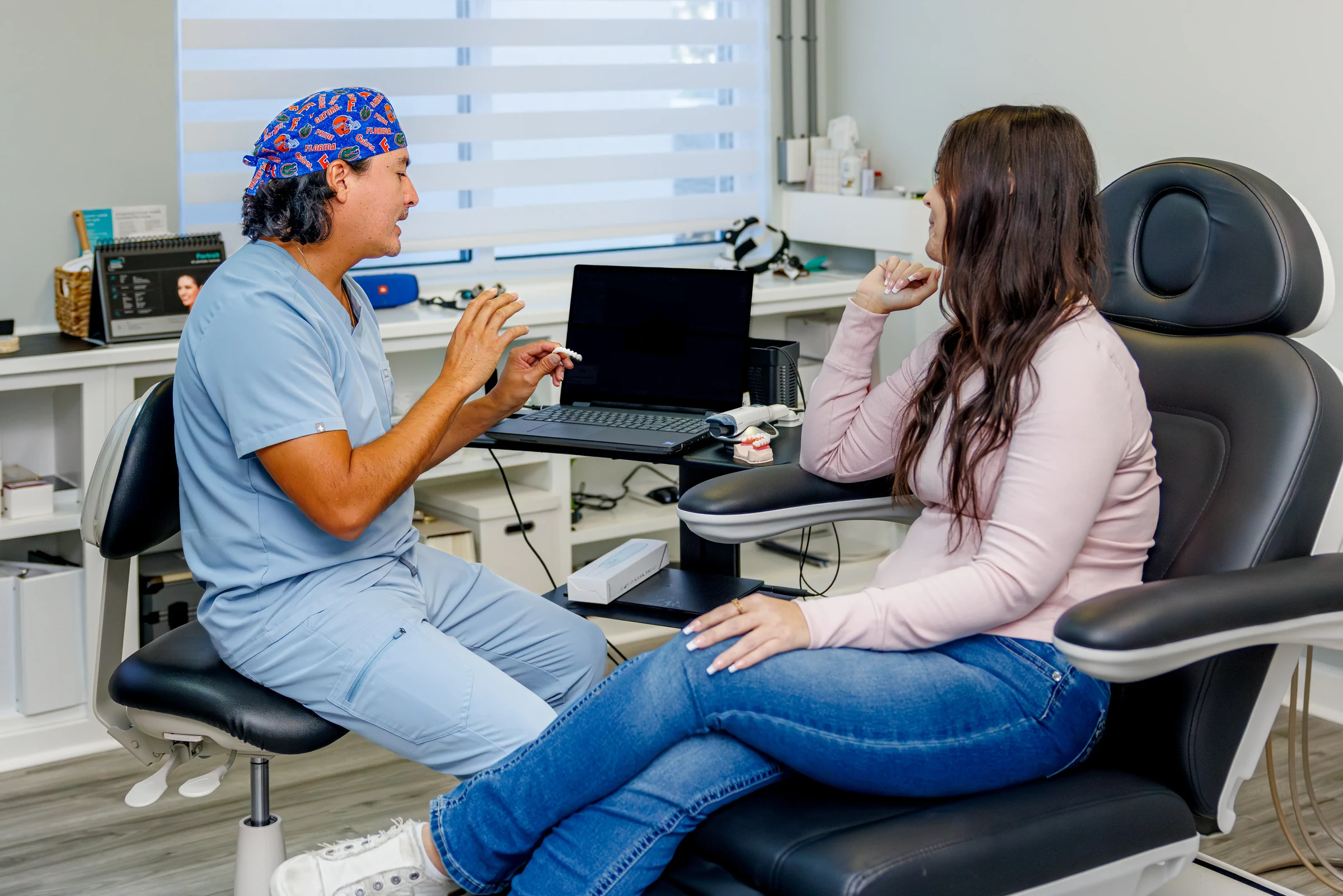 Detail of the treatment suite at Destin Implant Studio